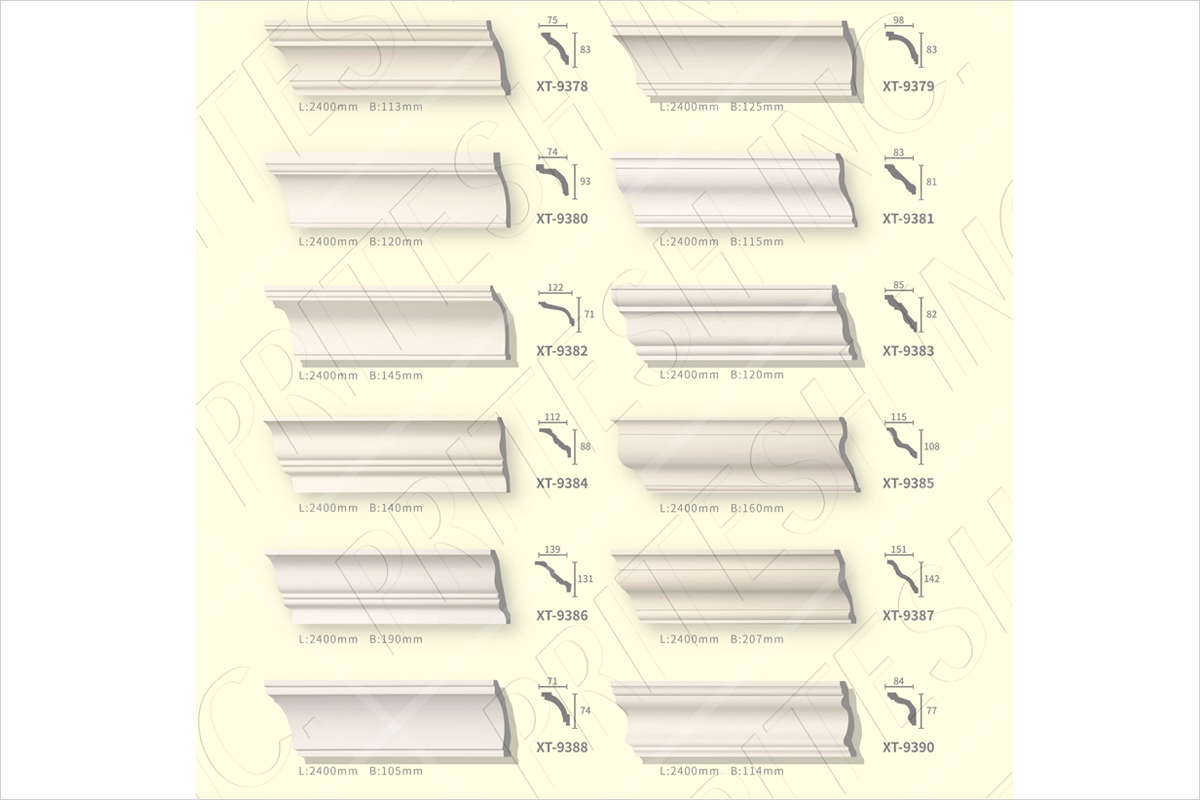 Pu Cornice Moldings Classic Decorative Crown Cornice Moldings